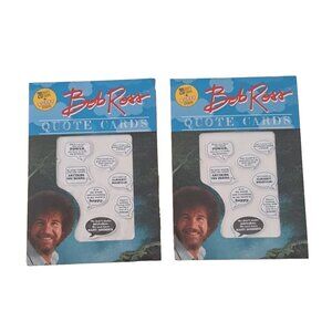 Bob Ross Quote Cards & Stickers, Postcards New Lot Of 2 Books Keep One  Gift One